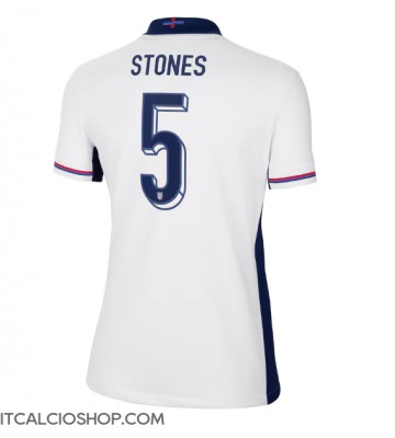 Inghilterra John Stones #5 Prima Maglia Femmina Europei 2024 Manica Corta